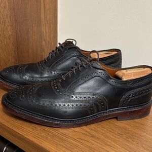Allen Edmonds Black Leather Wingtip Oxfords
